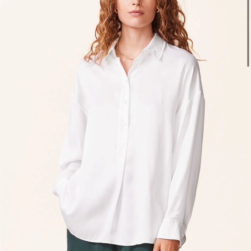 Classic White Button-Down Shirt for Women